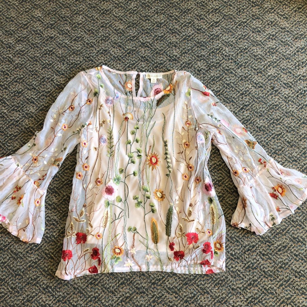 Flower Embroidered long sleeve